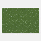 Moderne kerstbomen Sage Olive Green Pattern Inpakpapier Vel (Voorkant 2)