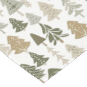 Moderne kerstbomen Sage Olive Green Pattern Tafelkleed (Gekanteld)