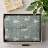 Moderne Kerstbomen Salie Groen Tissuepapier (Geschenk)