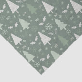 Moderne Kerstbomen Salie Groen Tissuepapier (Detail)