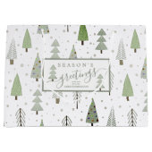 Moderne kerstbomen SEIZOENEN GROETJES Wijze Groot Cadeauzakje (Voorkant)