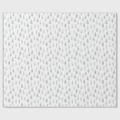 Moderne kerstbomen Silver Grey Pattern Cadeaupapier (Vlak)