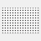 Moderne kerstbomen Sneeuwvlokken Zwart Wit Inpakpapier Vel (Voorkant 2)