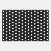 Moderne kerstbomen Sneeuwvlokken Zwart Wit Inpakpapier Vel (Voorkant 2)