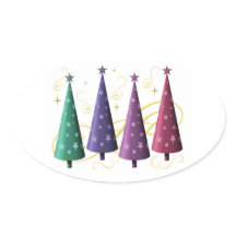 Moderne kerstbomen Stickers