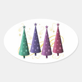Moderne kerstbomen Stickers