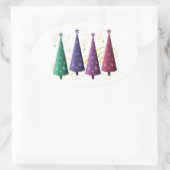 Moderne kerstbomen Stickers (Tas)