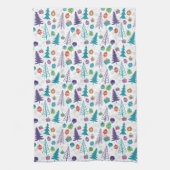 Moderne kerstbomen theedoek (Verticaal)