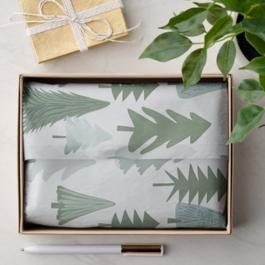 Moderne kerstbomen tissuepapier (Geschenk)