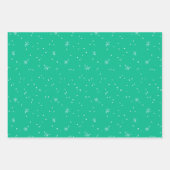 Moderne kerstbomen Turquoise Blue Pattern Trio Inpakpapier Vel (Voorkant 2)