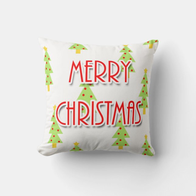 moderne kerstbomen uit het midden van de eeuw kussen (Voorkant)