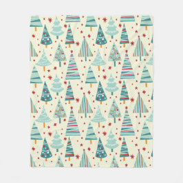 Moderne Kerstbomen Vakantie Winter Patroon Fleece Deken