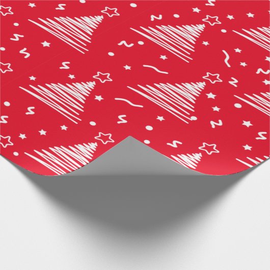 Moderne kerstbomen — Verpakkingspapier Cadeaupapier (Hoek)