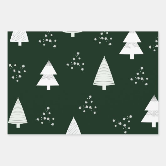 Moderne kerstbomen — Verpakkingspapier Inpakpapier Vel (Voorkant 2)