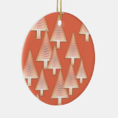 Moderne kerstbomen voor metalen - koper en roest keramisch ornament (Rechts)