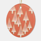 Moderne kerstbomen voor metalen - koper en roest keramisch ornament (Links)