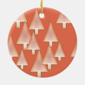 Moderne kerstbomen voor metalen - koper en roest keramisch ornament (Achterkant)