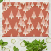 Moderne kerstbomen voor metalen - koper en roest theedoek (Gevouwen)