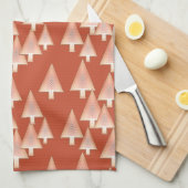 Moderne kerstbomen voor metalen - koper en roest theedoek (Quarter Fold)