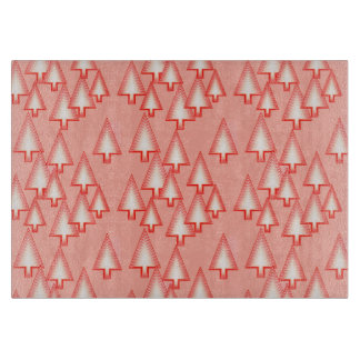 Moderne kerstbomen voor metalen - koraal sinaasapp snijplank