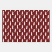 Moderne kerstbomen voor rood en gouden kerst inpakpapier vel (Voorkant 2)