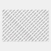 Moderne kerstbomen voor zwarte en gouden kerst inpakpapier vel (Voorkant)