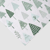 Moderne kerstbomen wit en groen tissuepapier (Detail)