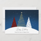 Moderne Kerstbomen Zakelijke Feestdagen Feestdagenkaart (Voorkant)