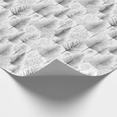 Moderne Kerstbomen Zwart Wit Cadeaupapier (Hoek)