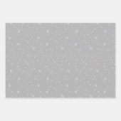Moderne Kerstbomen Zwart Zilver Grijs Patroon Inpakpapier Vel (Voorkant 2)