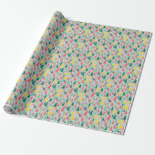 Moderne Kerstbomenbos in meerdere kleuren Cadeaupapier (Uitgerold)