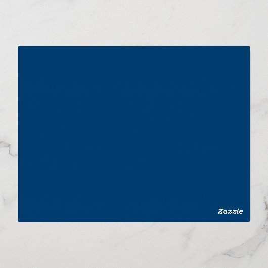 Moderne kerstboom - Aangepaste naam Blauw goud Folie Feestdagen Briefkaart (Achterkant)