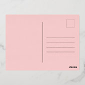 Moderne kerstboom aangepaste Roos Gold Folie Feestdagen Briefkaart (Achterkant)