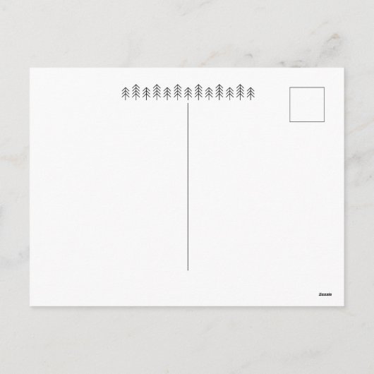 Moderne Kerstboom Banner Flat Holiday Kaart (Achterkant)