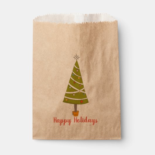 Moderne kerstboom  bedankzakje (Voorkant)