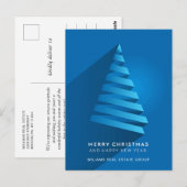 Moderne Kerstboom Bedrijfsbegroeting Vakantie P Briefkaart (Voorkant / Achterkant)