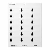 Moderne kerstboom blank etiket (Full Sheet)