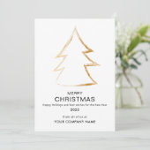 Moderne Kerstboom Business Logo Wit Feestdagenkaart (Staand voorkant)