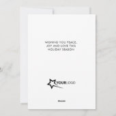 Moderne Kerstboom Business Logo Wit Feestdagenkaart (Achterkant)