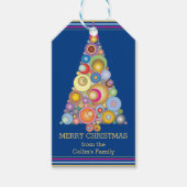 Moderne kerstboom cadeaulabel (Voorkant)