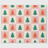 Moderne kerstboom cadeaupapier (Vlak)