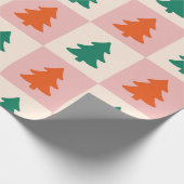 Moderne kerstboom cadeaupapier (Hoek)