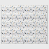 Moderne kerstboom cadeaupapier (Vlak)