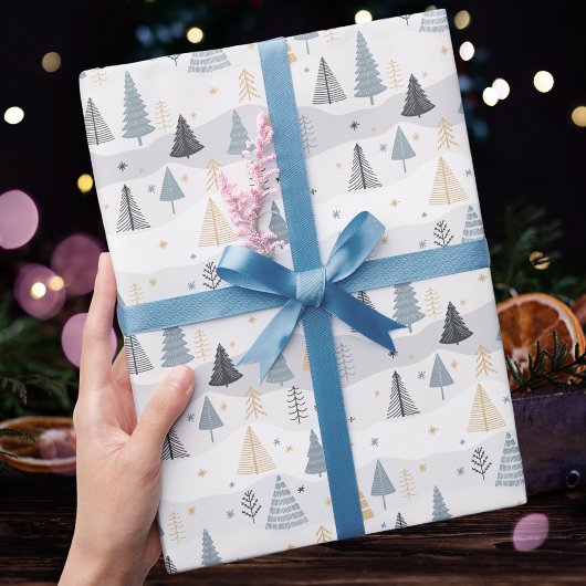 Moderne kerstboom cadeaupapier