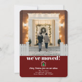 Moderne kerstboom donkerrode aankondiging (Voorkant)