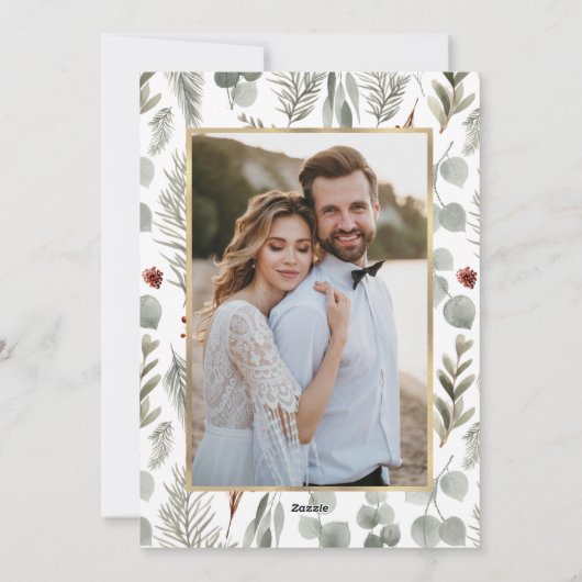 Moderne kerstboom Een foto Kerstmis Kaarten (Achterkant)