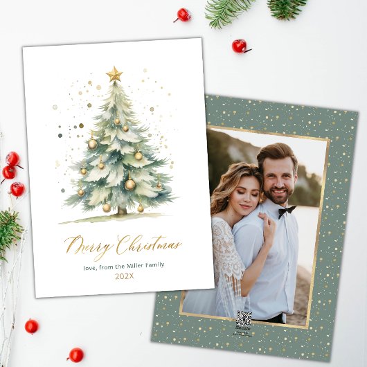 Moderne kerstboom Een foto Kerstmis Kaarten