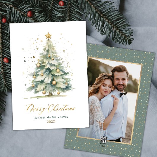 Moderne kerstboom Een foto Kerstmis Kaarten