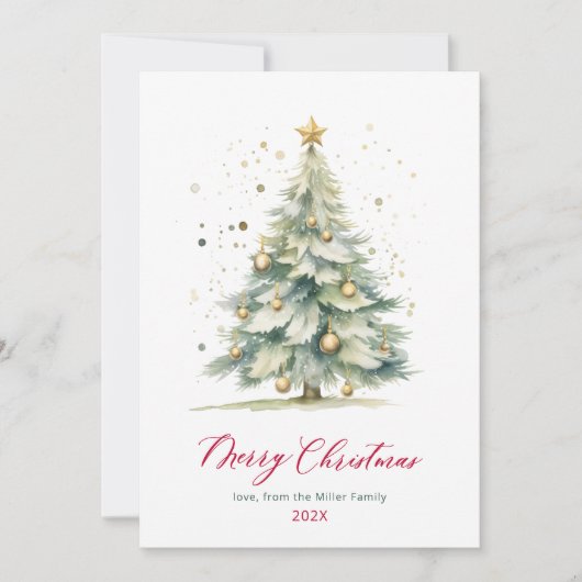 Moderne kerstboom Een foto Kerstmis Kaarten (Voorkant)