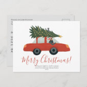 Moderne kerstboom en feestdag voor katten feestdagenkaart